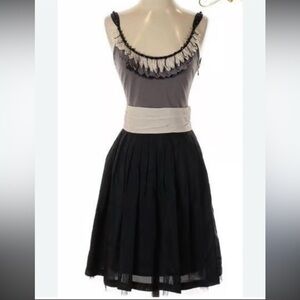 Yoana Baraschi Antho Plus 14 Y2K Tulle Layered Dress Black Gray boho gypsy NWOT